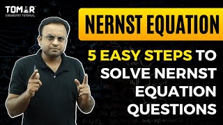 How to solve numerical on nernst equation Nernst equation Electrochemistry  Emf calculation [upl. by Ginzburg794]