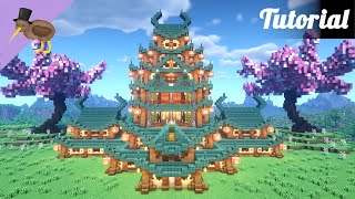 Minecraft Japanese Castle Tutorial  How to Build [upl. by Disario]