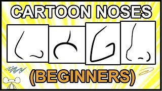 How to Draw a Cartoon Nose Beginners [upl. by Elkcim]