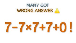 Pemdas viral math problem  77×770❓ A Tricky Math Expression [upl. by Corinna]