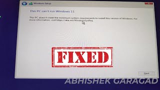 This PC cant run windows 11  This PC dosent meet the minimum system requirements to install Fixed [upl. by Ardnalac7]