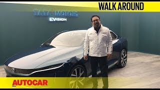 Tata EVision Concept Walkaround With Pratap Bose  Geneva Motor Show 2018  Autocar India [upl. by Zorina]