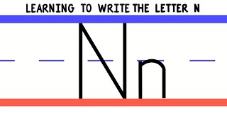 Write the Letter N  ABC Writing for Kids  Alphabet Handwriting by 123ABCtv [upl. by Adams]