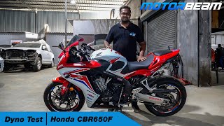 Honda CBR650F Actual Power  Dyno Test With Mods  MotorBeam [upl. by Airekat905]