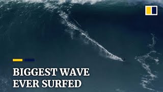 Biggest wave ever surfed finally gets into the record books at 26 metres 86ft high [upl. by Chancey559]