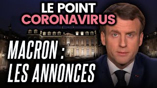 Date de fin du confinement reprise des cours discours dEmmanuel Macron Le point coronavirus [upl. by Floris]