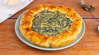 Easy RICOTTA AND SPINACH SAVORY PIE ready in just a few minutes [upl. by Akinhoj]