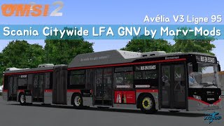 Scania Citywide LFA GNV MarvMods modded OMSI 2 omsi2 [upl. by Orran569]