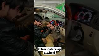 toyota altus installing wooden multimedia steering wheel ytshort shortvideo cars youtubeshorts [upl. by Aleak]