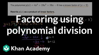 Division in Algebra using factorization [upl. by Nitneuq]