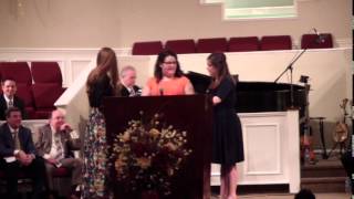 Teen Campmeeting 2014 TestimonyHutson Girls singing quotThe Master of the Seaquot [upl. by Taber]