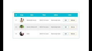 HTML Table Image and Text Align  How To Make Responsive Table Design Using CSS  With Source Code [upl. by Tnilk]