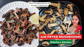 Air Fryer Mushrooms In Just 7 Minutes Keto Vegan Healthy  Try This Out [upl. by Reggy]