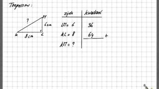 Stelling van Pythagoras Langste zijde berekenen [upl. by Arliene]