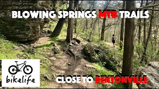 Blowing Springs Mountain Bike Trails  Bella Vista MTB  MTBing After Sunset Near Bentonville [upl. by Skcirdnek]