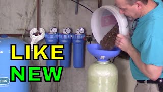 how to rebed water softener resin replacement [upl. by Bertine]