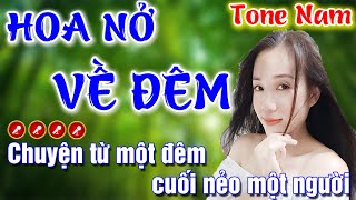 Hoa Nở Về Đêm Karaoke Nhạc Sống Tone Nam  Cm   Tình Trần Organ [upl. by Solorac]