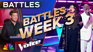 Gorgeous Duets from the Third Week of Battles  The Voice  NBC [upl. by Nyliahs]