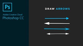 Drawing a line arrow and arrowhead in Photoshop CC [upl. by Ardnaiek]