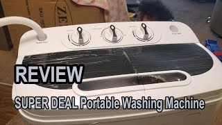 SUPER DEAL Portable Washing Machine  Setup and Review 2021 [upl. by Anivlac]