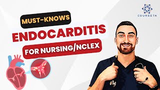 Endocarditis SignsSymptoms Pathophysiology  NCLEX Nursing  Courseta Nursing [upl. by Bostow]