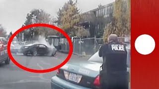 Deadly shootout amp police chase caught on camera Seattle [upl. by Aicekat]