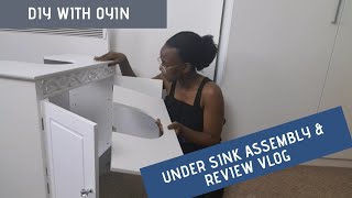 Under Sink Cabinet Assembly amp Review  DIY with Oyin  Setting up my Studio Flat Bathroom Vlog [upl. by Dorsey]