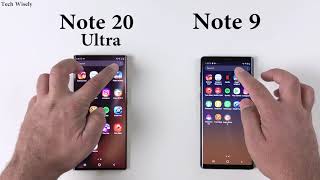 SAMSUNG Note 20 Ultra vs Note 9  Speed Test  Size Comparison  Ram Management [upl. by Eskill643]