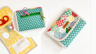 How to sew a All in One Needle Book  DIY Zippered Pouch [upl. by Cimah]