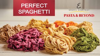 Emeril Lagasse Pasta amp Beyond  How to Make Perfect Spaghetti 1 BATCH Recipe  Cooking with Claire [upl. by Aiem]