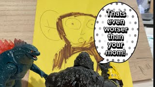 Godzillas first Time drawing Kong makes fun of it [upl. by Irabaj]