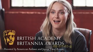 Sophie Turner on Emilia Clarke  Britannia Awards 2018 [upl. by Asylla227]