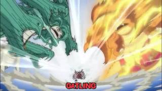 One Piece attaque finale  Luffy VS Marigold amp Sandersonia  Gomu Gomu no Jet Gatling Gun [upl. by Anohr]