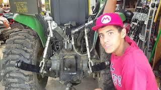 Adding Hydraulic Oil to Our John Deere 4200 Tractor [upl. by Yeliac]