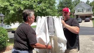 EZ UP Tailgate Tent Demo and ABCCanopy Roller Bag 247Tailgating Product Review [upl. by Hart905]