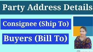 Buyers Bill to amp Consignee Ship to address setting in Tally Prime l how to set Bill to amp Ship to [upl. by Thetis]