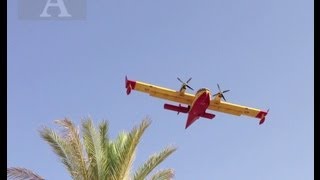 Modell AVIATOR Vier OriginalCanadair CL215 im Einsatz auf Mallorca [upl. by Zinnes447]