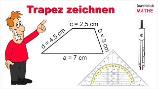 Trapez mit Zirkel und Lineal konstruieren [upl. by Raseta]