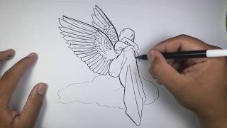 How to draw ANGEL WINGS in 5 minutes [upl. by Baron363]