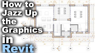 How to Jazz up Floor Plan Graphics in Revit Tutorial [upl. by Ardnohsed]