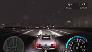 NFS underground 2 720kmh Bugatti vs Plane [upl. by Esilenna]