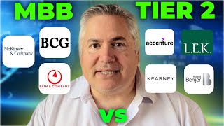 MBB McKinsey Bain BCG vs Tier 2 Accenture Kearney LEK etc Management Consulting Firms [upl. by Muller]