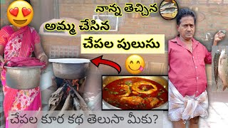 చేపల పులసు easy amp tasty fishcurry tasty recipes Telugu fish recipes outdoorcooking fish fry [upl. by Arnst]