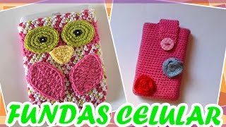 Fundas Celular Smartphone  Tejidas a Crochet [upl. by Niwred]