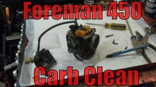 Honda Foreman 450 Carburetor Cleaning [upl. by Rida]