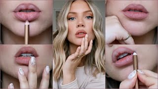 My FAVOURITE Everyday Lip Liners  Try On  Elanna Pecherle 2020 [upl. by Anilef]