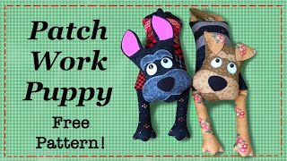 Easy Patchwork Puppy  FREE PATTERN  Full Tutorial with Lisa Pay [upl. by Wehttam]