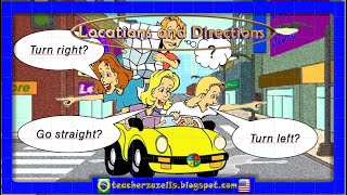 🔴 Asking and Giving Locations and Directions in English  Ubicaciones y Direcciones en Inglés [upl. by Pelage]