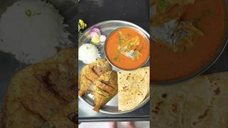 Pomfret Thali  Fish Thali  paplet thali  Rawa fry pomfret  Tawa fry pomfret nonveg food [upl. by Ynnod932]