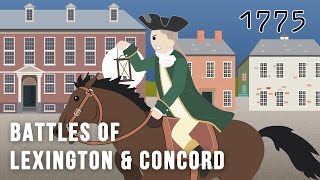 Battles of Lexington and Concord April 19 1775 The American Revolution [upl. by Cristabel758]